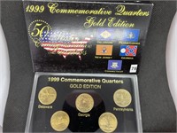 1999 GOLD Edition State Quarters DE-PA-NJ-GA-CT ix