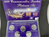 1999 PLATNIUM Edition State Quarters DE-PA-NJ-GA-x