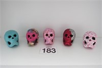 Paper Mache Mini Skulls 5 Total