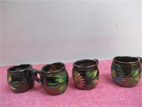4 Mini Pottery mugs
