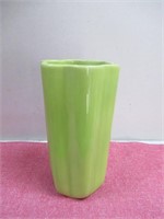 Vintage Lime Green Pottery Vase
