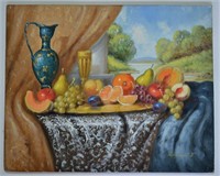OLD MASTER STYLE STILL LIFE PAINTING SIGNED