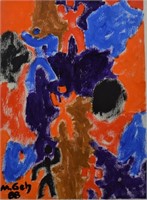 MODERN ABSTRACT OUTSIDER ART PAINTING