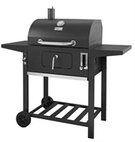 24 in. BBQ Charcoal Grill in Black