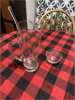 Mid century Glass pitcher