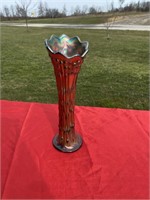 Carnival glass vase