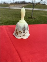 Fenton hand painted 1979/signed Christmas bell