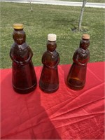 3 Vintage Mrs. Butterworth bottles