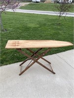 Antique wooden ironing board