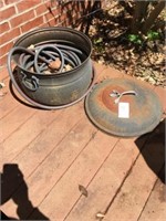 Metal Hose Container & Water Hose