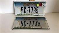 PAIR OF MONTANA LICENSE PLATES