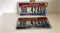 PAIR OF IDAHO LICENSE PLATES