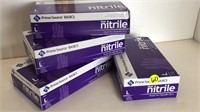 4 BOXES BLUE NITRILE POWDER FREE GLOVES SZ L