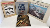 4PC COLLECTIBLE CIVIL WAR MILITARY GUN BOOKS