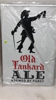 NEW OLD TANKARD ALE EMBOSSED SIGN BY PABST 16X24