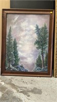FRAMED SIGNED JAMES LASWELL OIL PAINTING