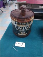 Sinclair opaline motor oil can