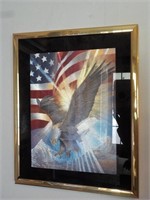 Eagle foil print On wall FOYER approx. 8 x10