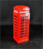 UK RED TELEPHONE BOX METAL COIN BANK