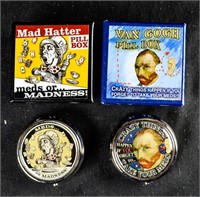 MAD HATTER & VAN GOGH PILL BOXES