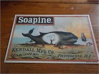 Soapine Whale Advertising sign reproduction metal