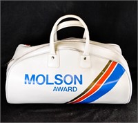 VINTAGE 1970's MOLSON AWARD VINYL GYM CARRYON BAG