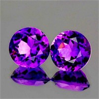 Natural Purple Amethyst Pair [Flawless-VVS]