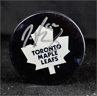TYLER BOZAK #12 Autographed Puck Maple Leafs