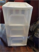 Plastic 3 drawer organizer