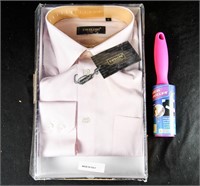 NEW ITALIAN DRESS SHIRT Mens Size 17 + Lint Roller