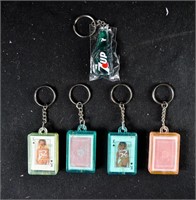 (4) NEW NAKED LADY MINI PLAYING CARDS KEY CHAINS