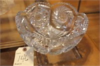 GORGEOUS ANTIQUE AMERICAN CUT GLASS CRYSTAL BOWL