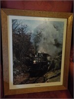 Train photo framed 18x21.5