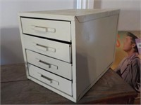Small 4 drawer metal cabinet