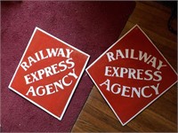 2 Foam Railway signs