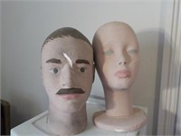 2 Styrofoam heads