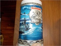 Navy Budweiser mug 6.5"