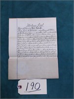 June 1, 1887 MT. Pleasant TWP, Ohio deed for 99 ac