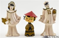 Vintage Japanese Bobble Head Doll, Asian Figurines