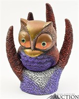 Mid Century Modern Ceramic Owl Figurine Sculpture