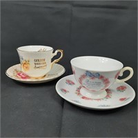 Two Tea Cup and Saucer Sets - Royal Stafford