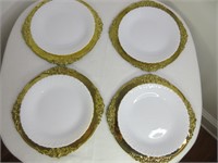 Set of 4 Gold Chargers & Plates