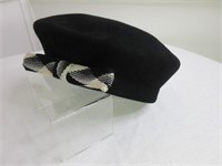 Patricia Underwood Hat with Black & Cream Bow