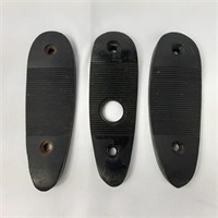 Set of 3 Rifle Butt Plates - Unknown Makers