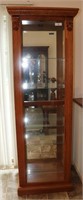 Pulaski Glass Lighted Curio Cabinet