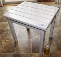 White Patio Side Table