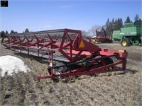 MF 35 PT swather, w/ flat tire, *for parts