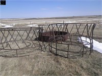 3 - Round bale feeders, some with damage