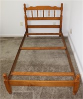 Wood Spindle Twin Bed Frame