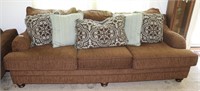 American Signature Brown Sofa w/ Pillows